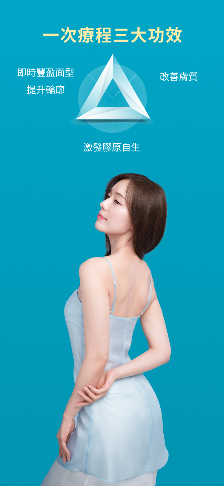 擁有多重功效的膠原針- RADIESSE®,能有助豐盈臉型,優化輪廓,撫平皺紋,激活膠原再生
